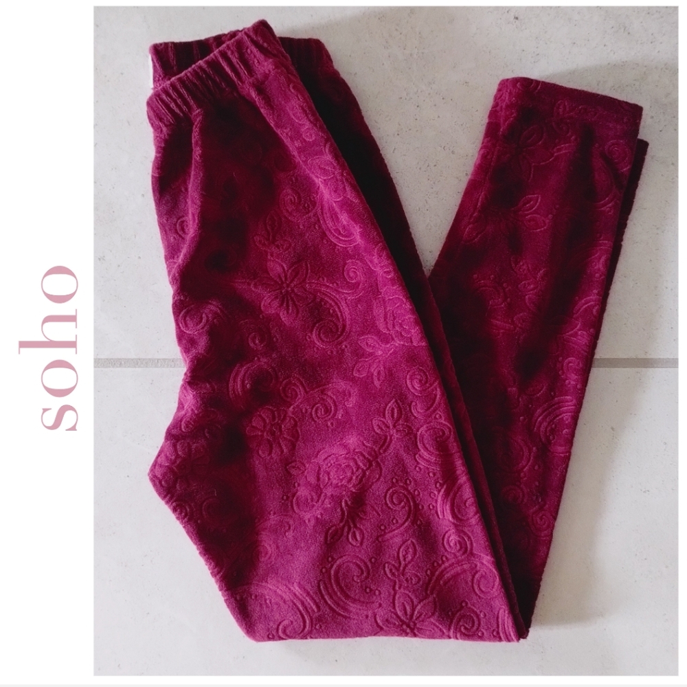 Velour Embossed Leggings